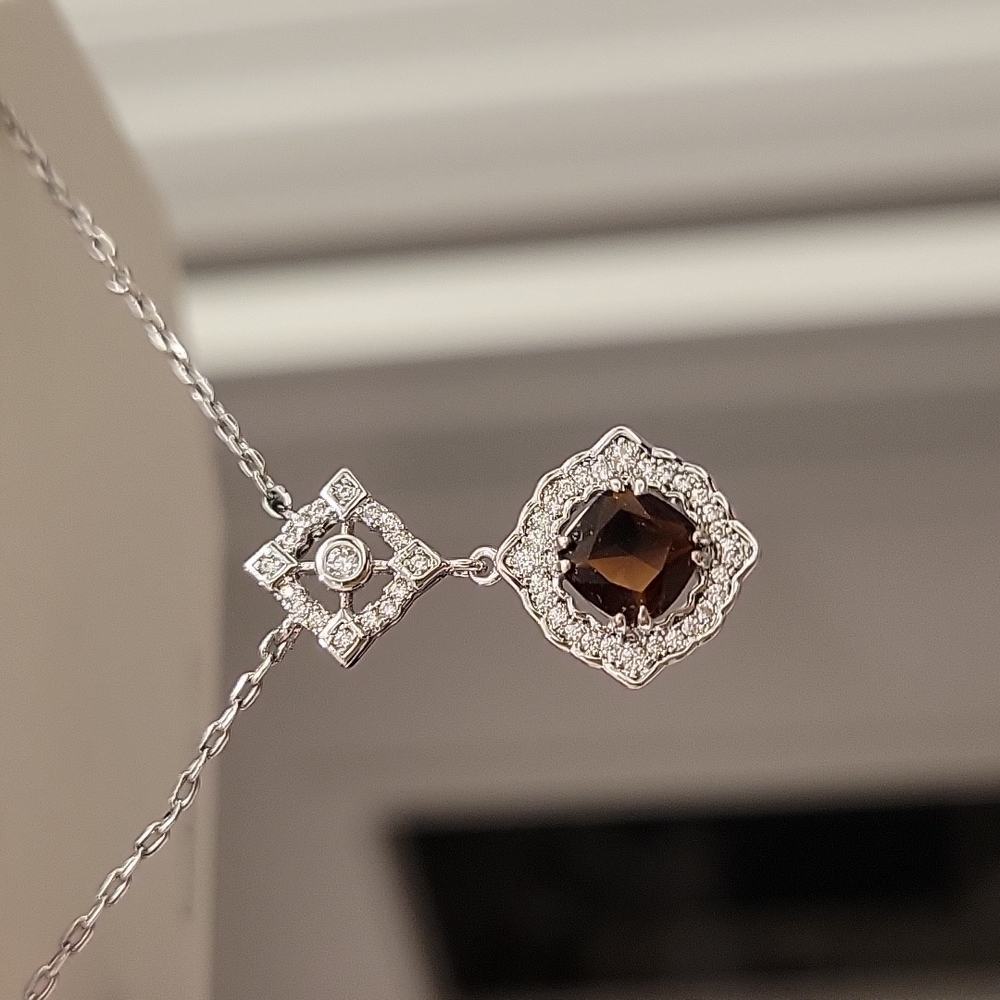Bomb Party Chocolate Topaz Necklace
